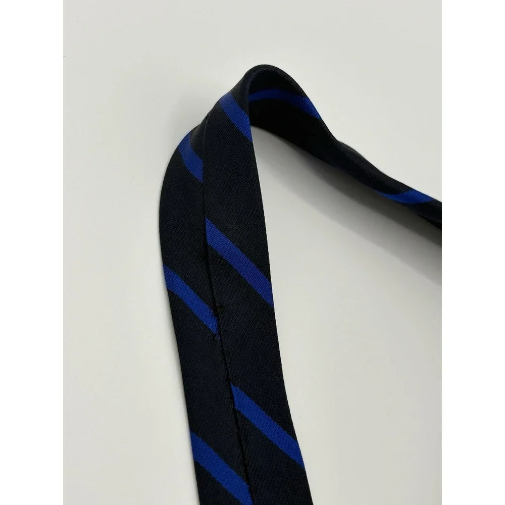 Brooks Brothers Makers Silk Tie Navy Royal Blue Striped 63
